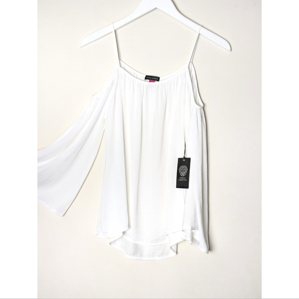 Vince Camuto Cold Shoulder Bell Sleeve Top